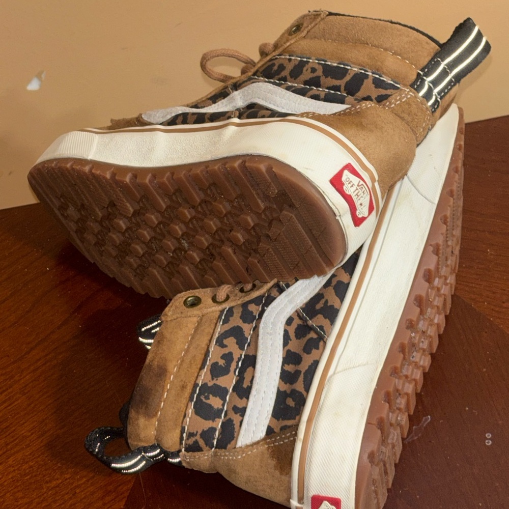 Vans MTE SK8 HI MTE 2 Primaloft Leopard Print Mens Size 5.5 - Picture 4 of 7